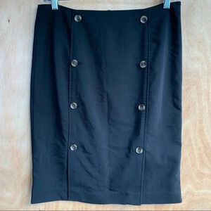 Calvin Klein Button Front Career Pencil Skirt